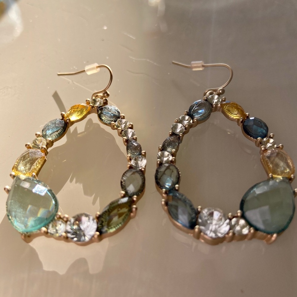Beautiful Anthropologie Colored Gemstone Earrings